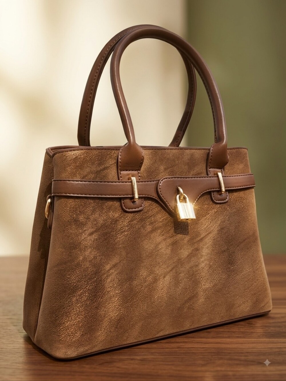 AR New York Structured Leather Satchel Handbag Crossbody Purse Top Handles - Picture 1 of 11